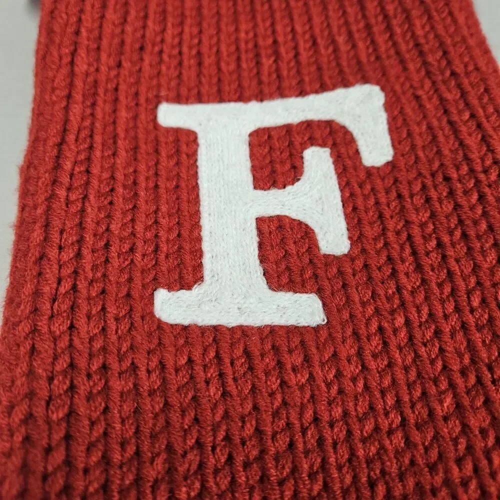 Wondershop Target Monogram Christmas Stocking Letter F Initial Red Holiday